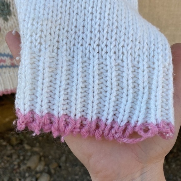 Vintage Hand Embroidered Knit Grandma Core Floral Cardigan Sweater​ - Picture 7 of 15